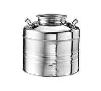 Fusto Sansonee 10 litri damigiana bidone in acciaio inox 18/10 contenitore per o
