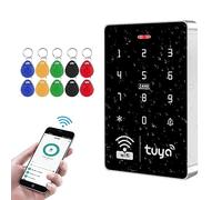FUSYTULY Wifi Smart Tuya Tastiera di Controllo Accessi IP68 Impermeabile RFID Controller Accesso 125KHz / 13.56MHz WG26/34 Touch Keyboard System + 10pz Portachiavi