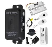 FUSYTULY Wireless Door Access Control System Kit Set Sblocco Telecomando + Serratura Elettrica del Bolt di Goccia + Trasmettitori Remoti 2pcs 433MHz