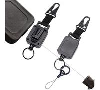 Futanwei Moschettone GPS anti-smarrimento per Garmin inReach Messenger Plus, Messenger, Mini 3 Plus, Mini 3/2 satellitare Communicator | Portachiavi retrattile da cintura moschettone con anello diviso
