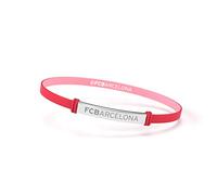 Fútbol Club Barcelona Braccialetto Fashion rosso corallo Junior per donna e bambino | Braccialetto Barça in silicone e acciaio inox | supporta il FC Barcellona con un prodotto ufficiale del club | FCB