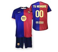 Futbol Club Barcelona Set Personalizzabile Prima Equipaggiamento Stagione 2024/2025 - Replica Ufficiale con Licience - Bambino, Barcellona, 12 Anni
