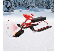 Futchoy Snow Racer Slitta con volante Slitta da neve da 80 kg di carico, 121 * 50 * 45 cm / 47,64 * 19,69 * 17,72 pollici SpecificazioneMateriale: ferro, plastica, PU, spugnaProcesso: saldatura, stamp