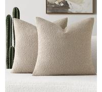 FUTEI Confezione da 2 federe decorative per cuscini, 50 x 50 cm, morbide, comode, in tinta unita, bou ecorazione moderna per la casa, divano, letto, soggiorno