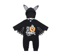 FUTERLY Costume Pipistrello Neonato, Il Mio Primo Vestito di Halloween, Costume Halloween Neonato, Vestito Halloween Neonatos, Pagliaccetto Neonati Halloweens, Costumes Zucca Neonatos 6-12 Mesi