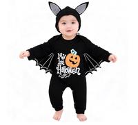 FUTERLY Costume Pipistrello Neonato, Vestito Halloween Neonato, Costume Halloween Neonati, Vestito Pipistrello Neonati, Tutina Halloweens Neonati, My First Halloweens Body Neonata 6-12 Mesi