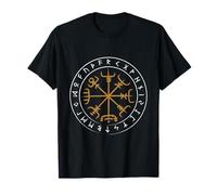 Futhark Circle Vikings - Rune Protection Protection Vegvisir Maglietta