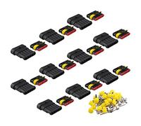 Futheda 10PCS 5 Pin Way connettore Impermeabile IP67 Supersealed PA66 Nylon housing Series terminale Prese di Corrente AC/DC Spina per Moto Scooter Auto Camion Quad Caravan Marine Jet Ski Boats
