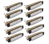 Futheda 10PCS 6SMD LED bianco 12 V indicatori laterali luci anteriori posteriori indicatori di luce luci di posizione laterali per camion caravan camper barca trattore Bus camion camper