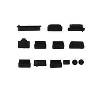 Futheda 13 pz/1 set universale per computer portatile e notebook, in silicone, anti-polvere, con tappo di protezione, compatibile con accessori USB per computer, colore: nero