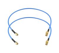 Futheda 2 Pezzi Cavo Coassiale SMA Maschio ad Angolo Retto a SMA Maschio RG402 50 cm Cavo di prolunga SMA a bassa perdita Cavo SMA RF coassiale a spirale