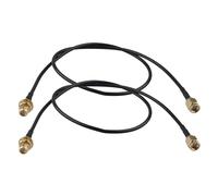Futheda 2 Pezzi Cavo RP-SMA Maschio a RP-SMA Femmina Paratia RG174 Cavo Antenna Coassiale Prolunga WiFi 0.5m per Scheda Wireless Mini PCI Express PCIE Scheda di rete Adattatore WiFi Router WiFi