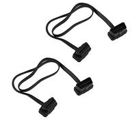 Futheda 2 pezzi OBD2 OBD-II cavo di prolunga, 16 Pin OBD2 maschio a femmina piatto cavo a nastro con connettori ad angolo 60 cm per tutti i veicoli