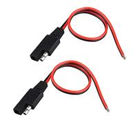 Futheda 2 pin SAE Quick Connect alimentatore a spina - 2PCS SAE Automotive o pannello solare batteria Caricatore cavo di prolunga 30 cm