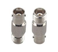 Futheda 2PCS BNC Female to TNC Female RF Coaxial Adapter BNC to TNC Coax Jack Low Loss Nickel Plated Connector for Wifi Antenna Extension Cable Broadcast CCTV LMA Video Telecom Wireless device