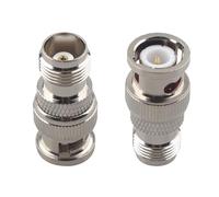 Futheda 2PCS BNC Male to TNC Female RF Coaxial Adapter BNC to TNC Coax Jack Low Loss Nickel Plated Connector for Wifi Antenna Extension Cable Broadcast CCTV LMA Video Telecom Wireless device