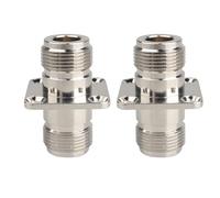 Futheda 2PCS N Femmina a N Femmina Connettore 4 fori Flangia Montaggio a Pannello Adattatore Coassiale Compatibile con Ham Radio Router WiFi Antenna Segnale Booster Antenna Cavo di prolunga Wireless