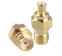 Futheda 2PCS SMA Female to MCX Male Connectors RF Coaxial Adapter Car Aerial Adapter Compatible with DAB + Radio JVC Alpine Pioneer Clarion Kenwood Pure Revo
