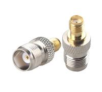 Futheda 2PCS SMA Female to TNC Female RF Coaxial Adapter TNC to SMA Coax Jack Low Loss Nickel Plated Connector Compatible with CB Antenna Radio 2G 3G 4G LTE Router WiFi WiMax Antennas Wireless