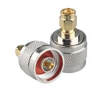 Futheda 2PCS SMA maschio a N maschio connettore SMA a N tipo adattatore jack coassiale RF cavo coassiale convertitore placcato oro rame per cavo di prolunga antenna Wi-Fi a bassa perdita analizzatore