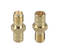 Futheda 2PCS SMB Female to SMA Female Coax Adapter SMA to SMB Connector RF Coaxial Connector Compatible with Radio Transceivers Wireless Device WiFi Radio External Antenna Coaxial Cable Radio Antenna