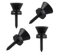 Futheda 4 pezzi per chitarra, con estremità a bottone, in metallo, stile vintage, per basso acustico, colore: nero