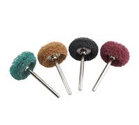 Futheda 4pcs 3 mm Grit Finishing Abrasiv gambo in acciaio INOX Buffs lucidatura ruota composto accessori ruote set Cup penna spazzola per Dremel utensile rotante