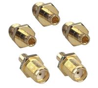 Futheda 5PCS TS9 maschio a SMA femmina adattatore placcato oro SMA a TS9 RF connettore coassiale compatibile con Wi-Fi Radio Security Camera UMTS Huawei Network Broadband High-Gain LTE Antenna Router
