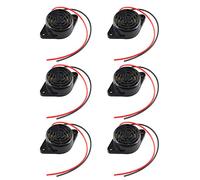 Futheda 6PCS SFM-27 DC 3-24V Industriale Elettronico Buzzer Allarme Sounder Suono Continuo Beep Piezo Attivo Elettronico Buzzer - Nero