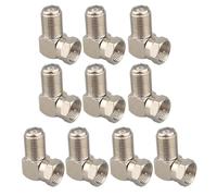 Futheda Antenna TV Tipo F Adattatore a 90 gradi ad angolo retto Tipo F Maschio a Femmina ad angolo retto Connettore a 90 ° per TV montate a parete, piastre a parete, Satellite SKY Virgin VCR CCTV