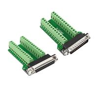 Futheda DB25 D-SUB Connettore scheda di interruzione porta maschio e femmina 25 pin adattatore a 2 file RS232 senza saldatura PCB Board a morsettiera modulo di interruzione scheda con viti a pollice