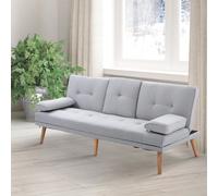Futon Description:Se stai cercando un divano letto che sia bello e comodo, questo divano letto in stile nordico a tre posti HOMCOM ?la soluzione ideale. La seduta possiede una spessa imbottitura per s