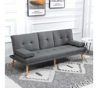 Futon Description:Se stai cercando un divano letto che sia bello e comodo, questo divano letto in stile nordico a tre posti HOMCOM ?la soluzione ideale. La seduta possiede una spessa imbottitura per s