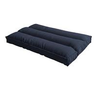 Futon Giapponese 1 Persona Comodo e Spesso, Prodotto in Francia, Sfoderabile, Ideale come Materassino Pieghevole, Tatami Giapponese-Letto Singolo, Cinghia di Fissaggio inclusa (90x190 cm, Blu Scuro)