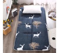 Futon, materasso da pavimento pieghevole, arrotolabile, tatami, singolo, matrimoniale, king size, materasso futon giapponese, con retro antiscivolo (marrone, 150 x 200 cm)