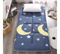 Futon, materasso da pavimento pieghevole, arrotolabile, tatami, singolo, matrimoniale, king size, futon giapponese, materasso da campeggio con retro antiscivolo (nero, 180 x 200 cm)