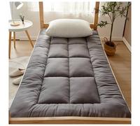 Futon Materasso, leggero, pieghevole, ispessito, morbido, per letto singolo, comodo, portatile, per dormitorio, hotel, appartamento, campeggio (grigio, 120 x 200 cm)