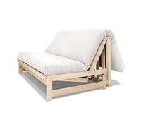 Futon Online Divano letto A-Frame con futon in cotone e fodera ecru
