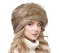 Futrzane Classic Cappello Cosacco - Colbacco Pelo Donna di Pelliccia Sintetica (L, Dorato Classic)