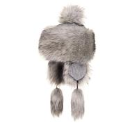 Futrzane Classic Cappello da Montagna - Colbacco Pelliccia Donna con Orecchie (M, Argento Classic)