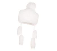 Futrzane Classic Cappello Mongolo - Cappelli Donna di Pelliccia Ecologica Russo (S, Bianco Classic)