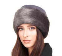 Futrzane Classic Colbacco - Cappello Pelliccia Ecologica Donna - Berretto Russo (XS, Grigio - Grigio Corto Classic)