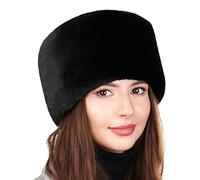 Futrzane Modern Cappello Cosacco - Colbacco da Donna Russo - Berretto Pelliccia (XS, Nero Modern)