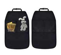 Futuhada 2 Pezzi Protettori di Seggiolini Auto Bambini, Tessuto Oxford Impermeabile Protezione Schienale Sedile Anteriore, Universale Proteggi Anti-Calcio Sedile Posteriore con 2 Tasche