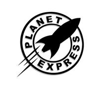 Futurama Planet Express L 0153 (Nero Opaco) // Adesivo OEM JDM Style Vinyl Transfer