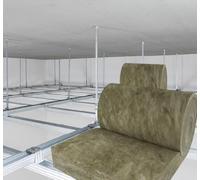 FUTURAZeta - Isolamento Termico Acustico Soffitto Controsoffitto - Lana di roccia Minerale spessore 95 mm Rotolo da 4,20 metri quadrati (4,20 mq)