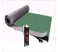 FUTURAZeta - Membrana Guaina Bituminosa AUTOADESIVA Ardesiata VERDE - Doppia Armatura Poliestere + cartuccia Adesiva Sigillante (5 Mq)