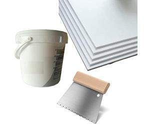 FUTURAZeta | Risanamento a cappotto di pareti muri umide fredde e degradate sotto parati piastrelle | kit fai da te (10 mq) | isolamento polistirolo polistirene xps tipo depron