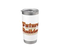 Future Builder Retro Back To School Student Design Bicchiere termico in acciaio inox doppia parete