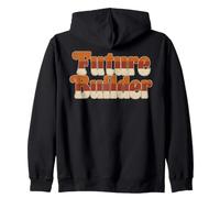Future Builder Retro Back To School Student Design Felpa con Cappuccio